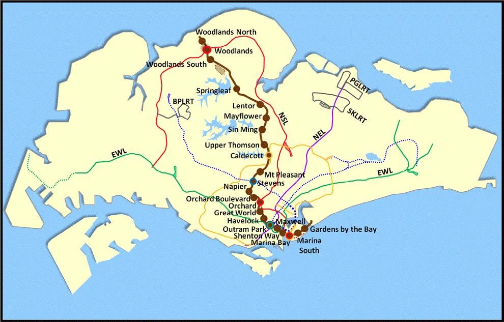 lta mrt মানচিত্র