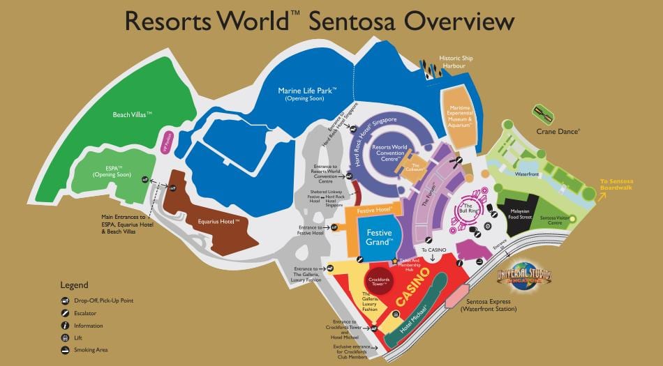 রিসর্ট ফোটোস মানচিত্র, Sentosa