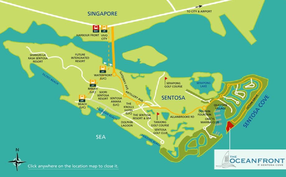 মানচিত্র, sentosa