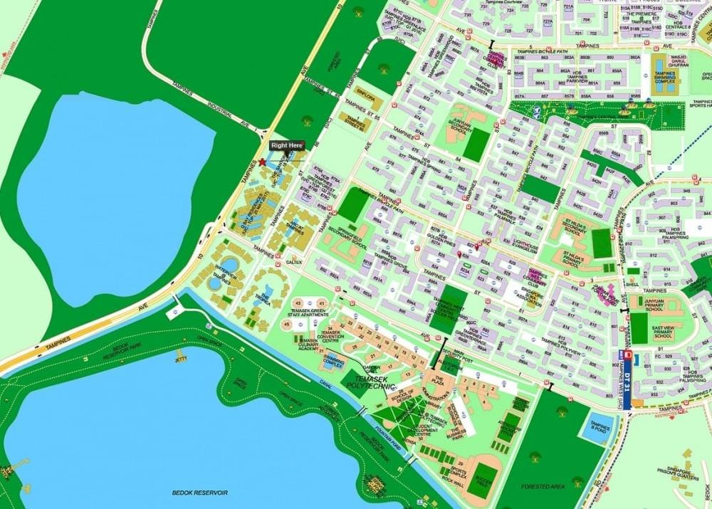মানচিত্র tampines সিঙ্গাপুর