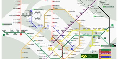Mrt মানচিত্র, সিঙ্গাপুর 2017